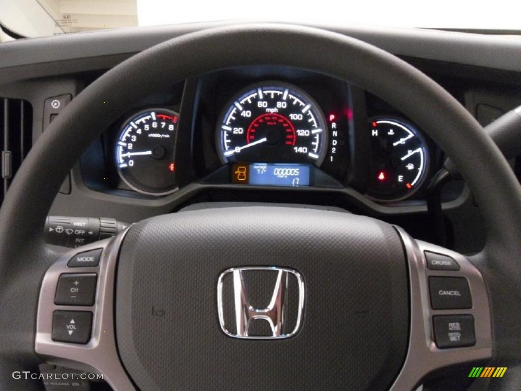2011 Honda Ridgeline RTS Gray Steering Wheel Photo #38352626