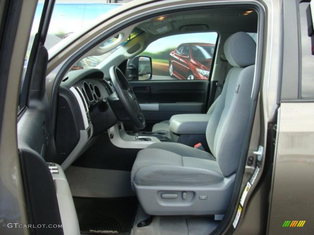 Graphite Gray Interior 2008 Toyota Tundra SR5 Double Cab 4x4 Photo #38356574