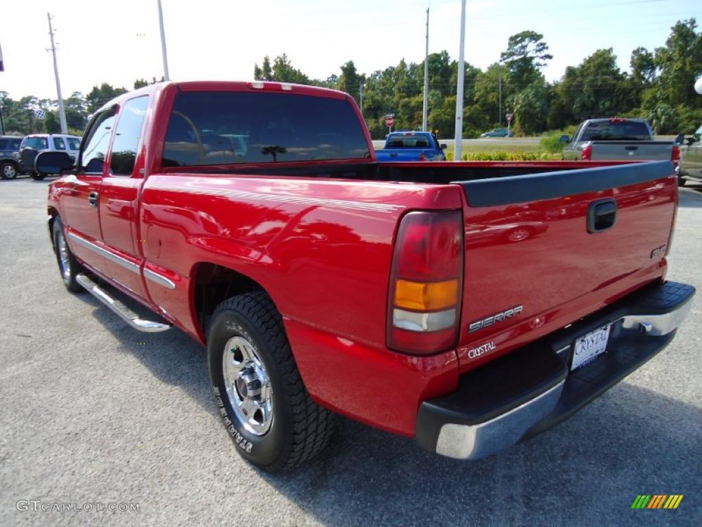 2001 Sierra 1500 SLE Extended Cab - Fire Red / Graphite photo #3