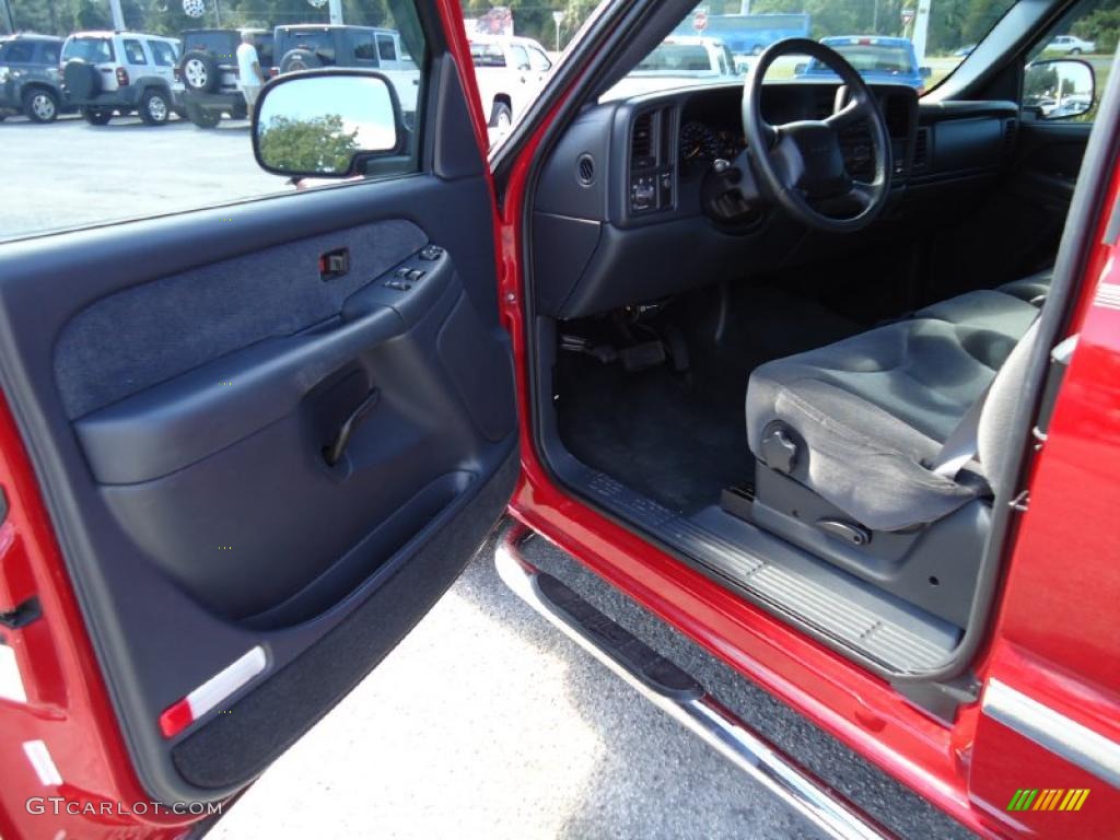 2001 Sierra 1500 SLE Extended Cab - Fire Red / Graphite photo #4