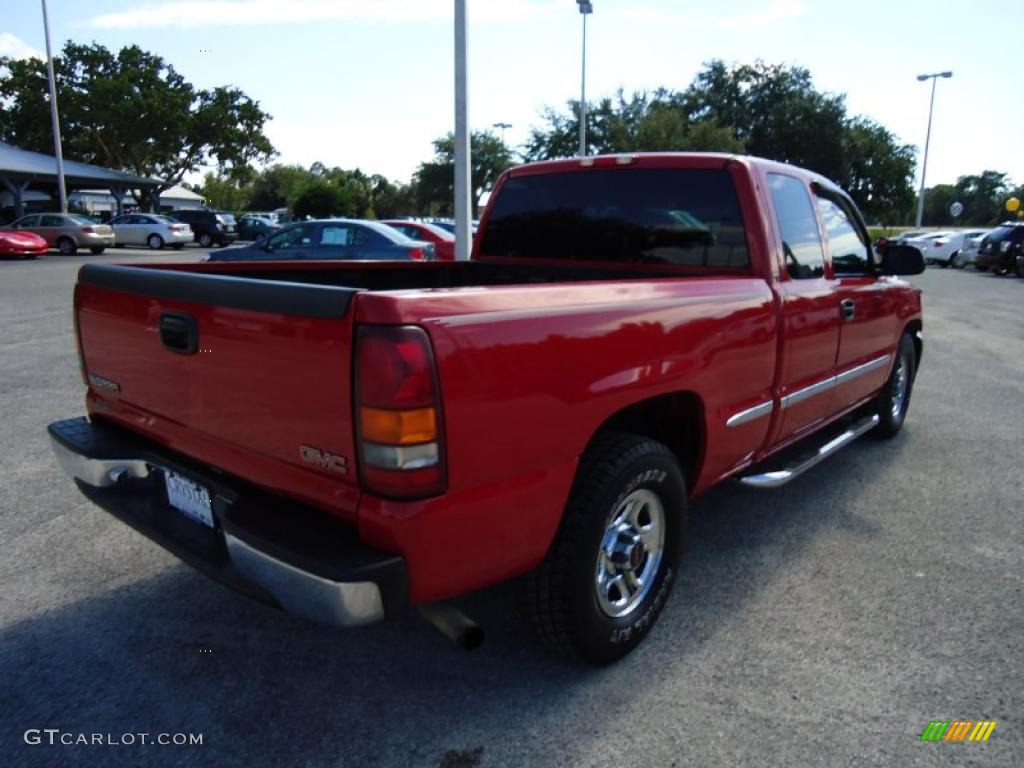 2001 Sierra 1500 SLE Extended Cab - Fire Red / Graphite photo #10