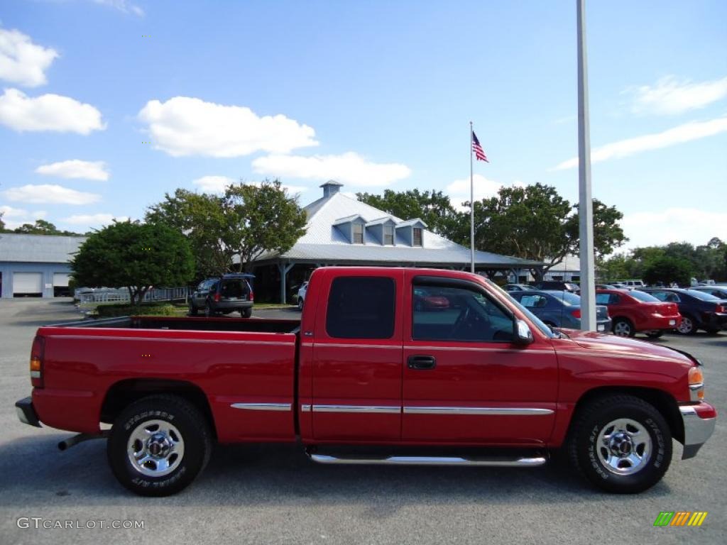 2001 Sierra 1500 SLE Extended Cab - Fire Red / Graphite photo #11