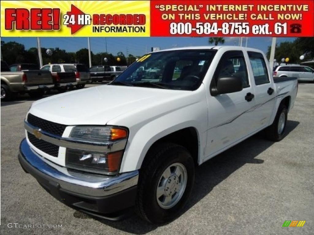 2007 Colorado LT Crew Cab - Summit White / Medium Pewter photo #1