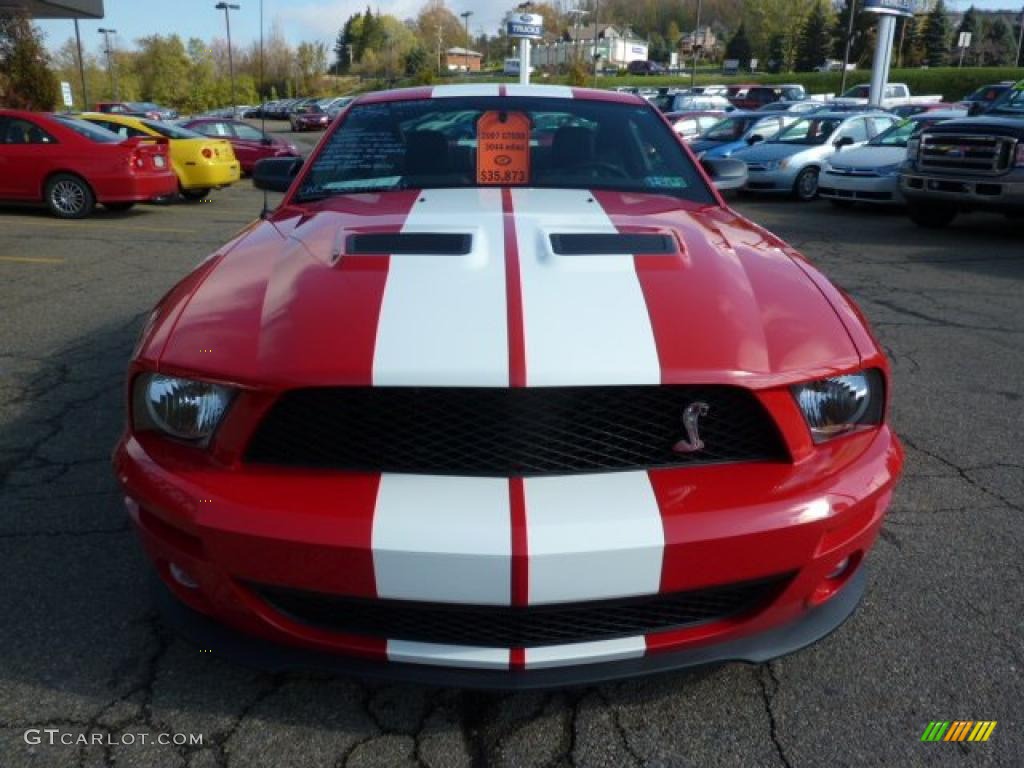 2007 Mustang Shelby GT500 Coupe - Torch Red / Black/Red photo #7