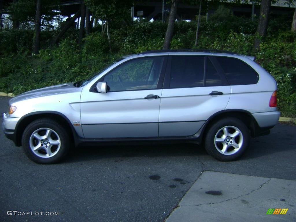 2001 X5 3.0i - Titanium Silver Metallic / Black photo #2