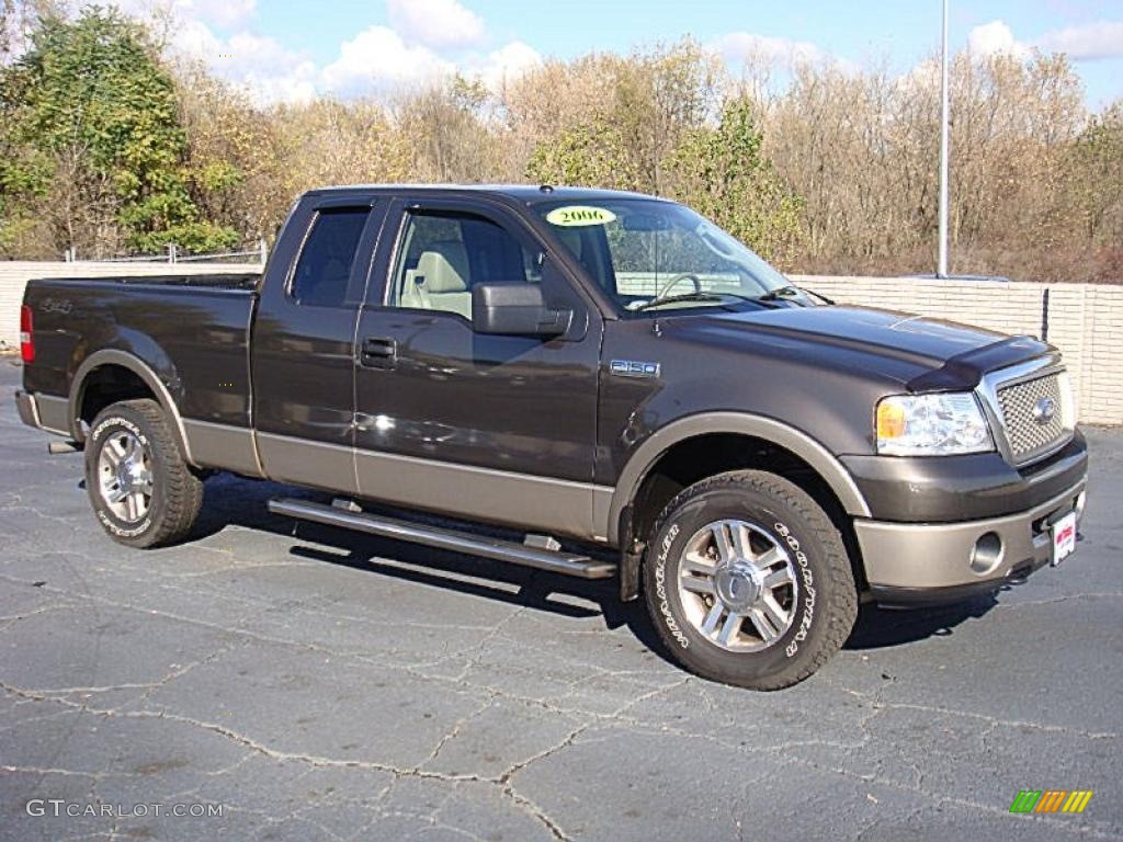 2006 F150 Lariat SuperCab 4x4 - Dark Stone Metallic / Medium/Dark Flint photo #3