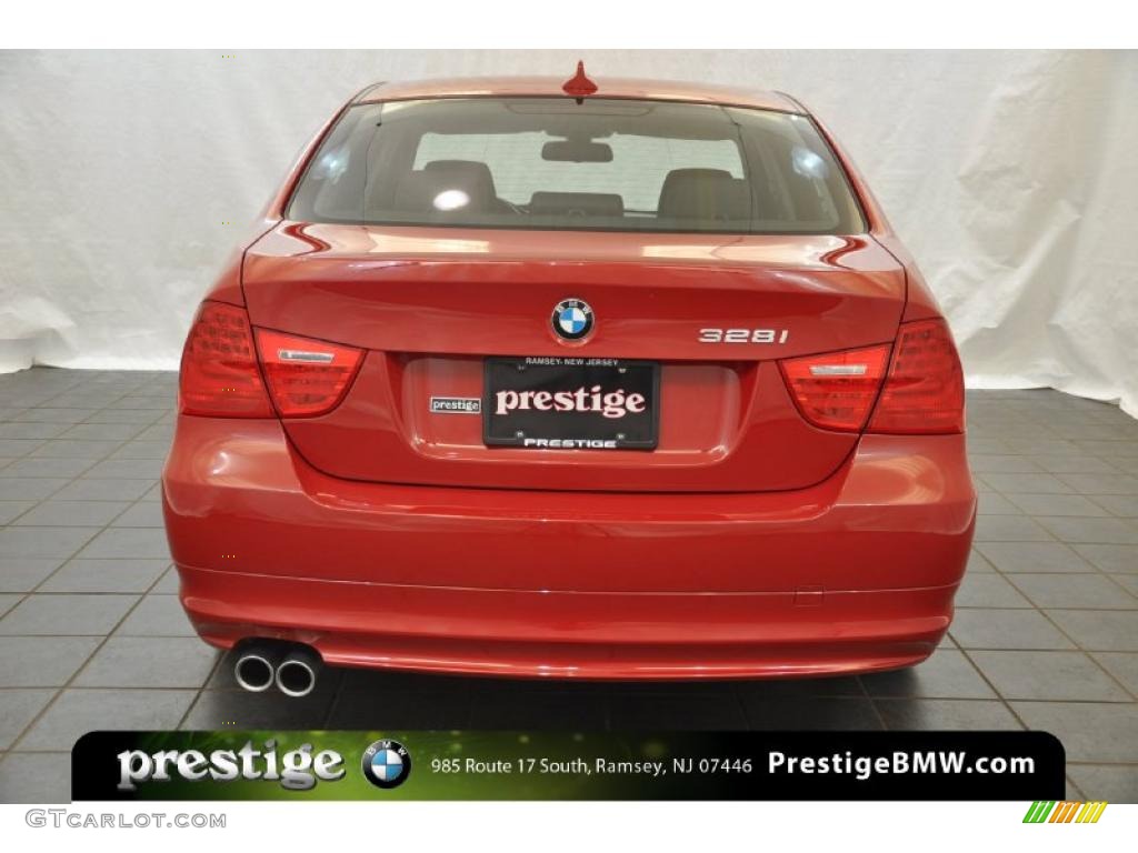 2010 3 Series 328i xDrive Sedan - Crimson Red / Black photo #3