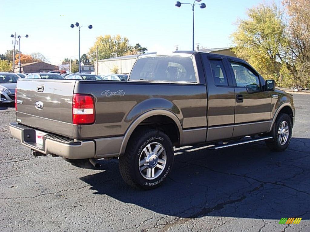 2006 F150 Lariat SuperCab 4x4 - Dark Stone Metallic / Medium/Dark Flint photo #4