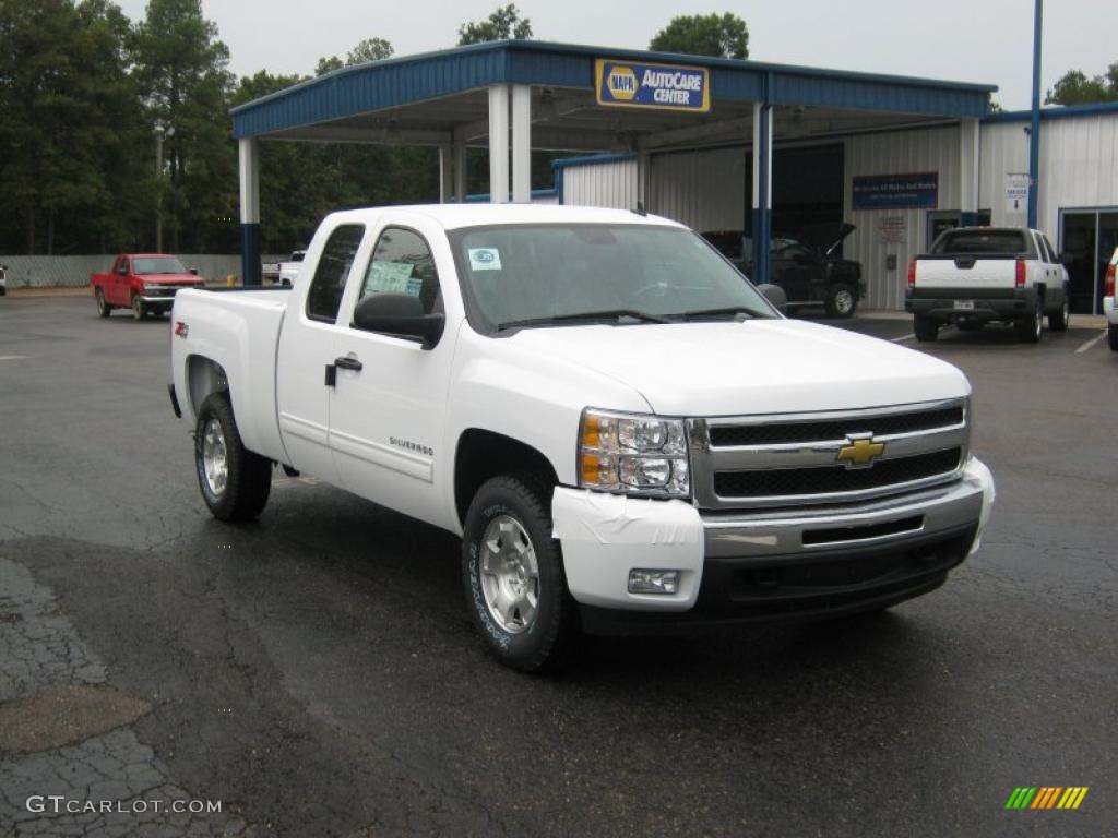 2011 Silverado 1500 LT Extended Cab 4x4 - Summit White / Ebony photo #7