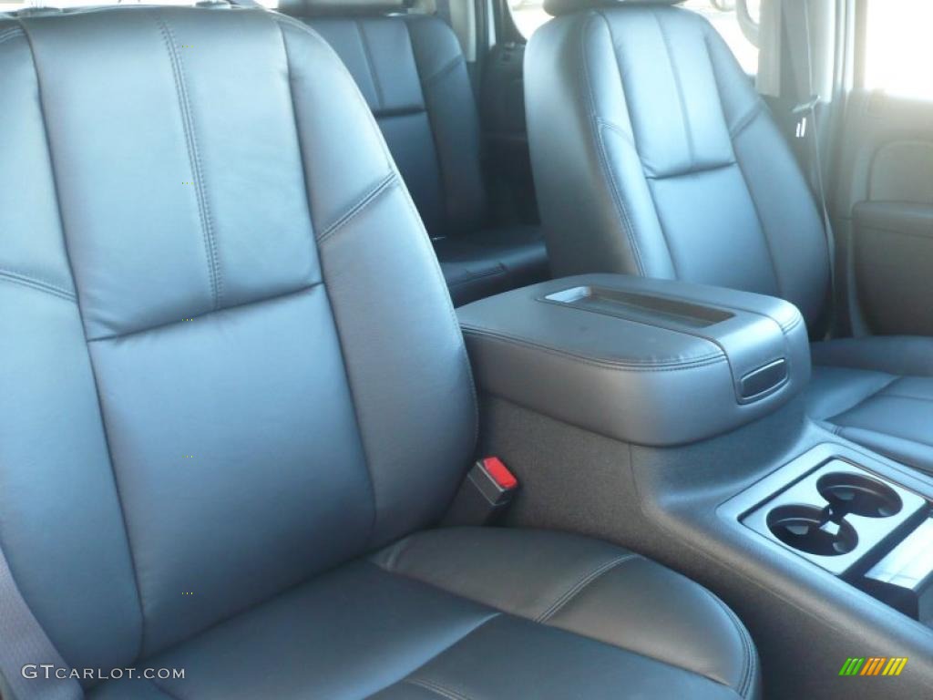 Ebony Interior 2011 GMC Sierra 3500HD SLT Crew Cab 4x4 Dually Photo #38374106