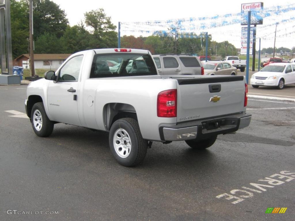 2011 Silverado 1500 Regular Cab - Sheer Silver Metallic / Dark Titanium photo #3