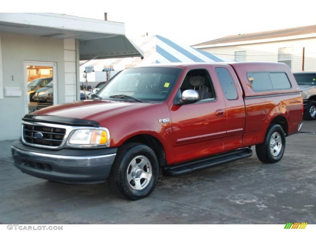 2001 F150 XLT SuperCab - Toreador Red Metallic / Medium Graphite photo #4