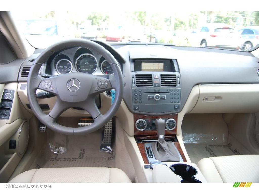 2010 Mercedes-Benz C 300 Sport Almond/Mocha Dashboard Photo #38375362