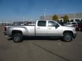 2011 Pure Silver Metallic GMC Sierra 3500HD SLT Crew Cab 4x4 Dually  photo #3