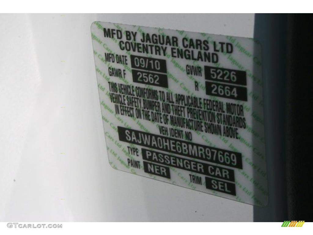 2011 XF Color Code NER for Polaris White Photo #38379055