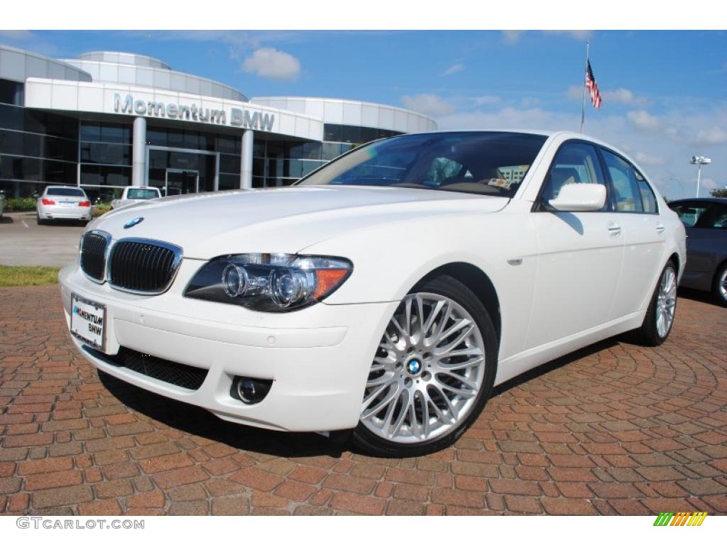 2008 7 Series 750i Sedan - Alpine White / Black photo #1