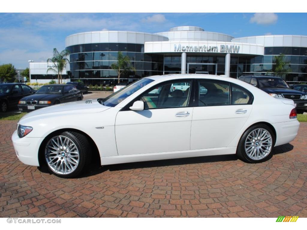 2008 7 Series 750i Sedan - Alpine White / Black photo #2