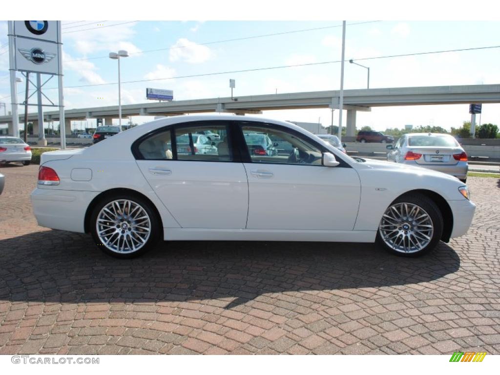 2008 7 Series 750i Sedan - Alpine White / Black photo #6