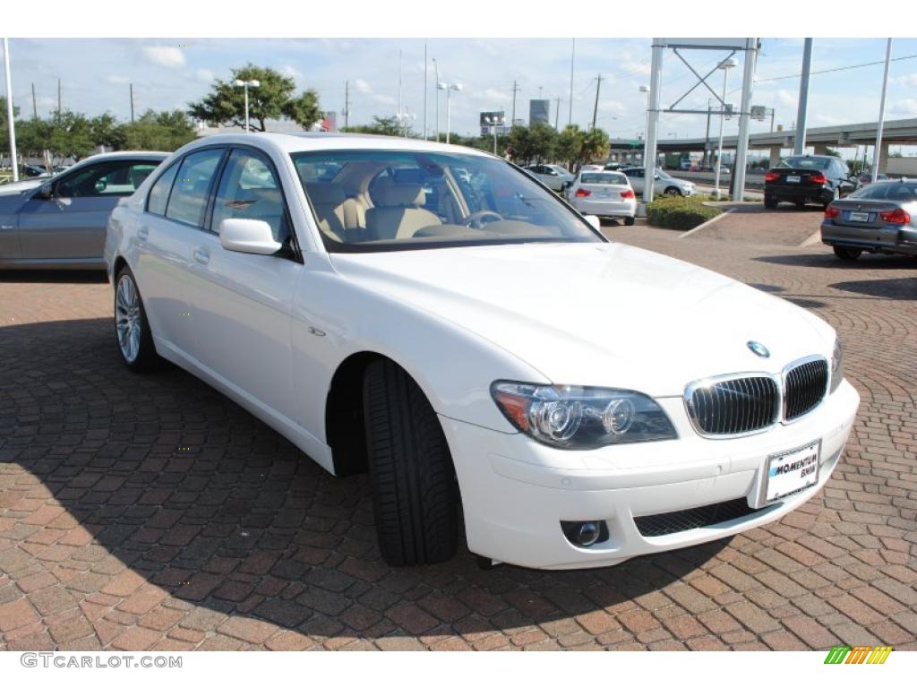 2008 7 Series 750i Sedan - Alpine White / Black photo #7