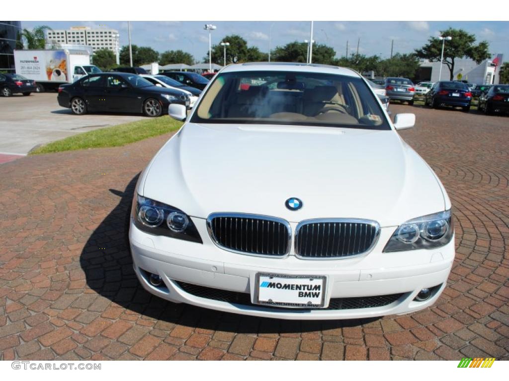 2008 7 Series 750i Sedan - Alpine White / Black photo #8