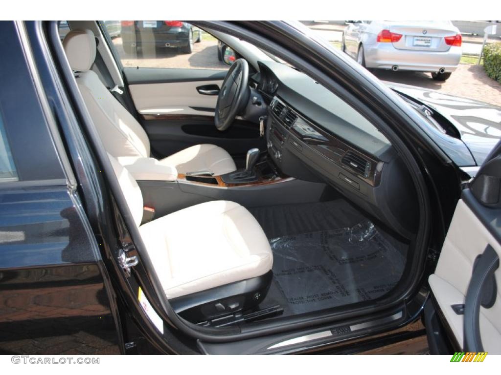 Oyster Dakota Leather Interior 2009 BMW 3 Series 328i Sedan Photo #38380279