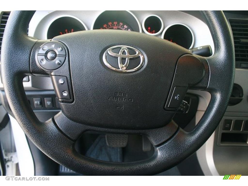 2010 Toyota Tundra TRD CrewMax Black Steering Wheel Photo #38380831