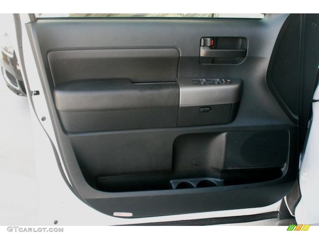 2010 Toyota Tundra TRD CrewMax Black Door Panel Photo #38381042