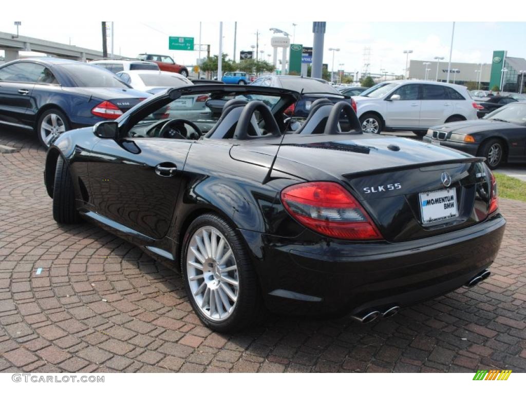 2007 SLK 55 AMG Roadster - Black / Black photo #3