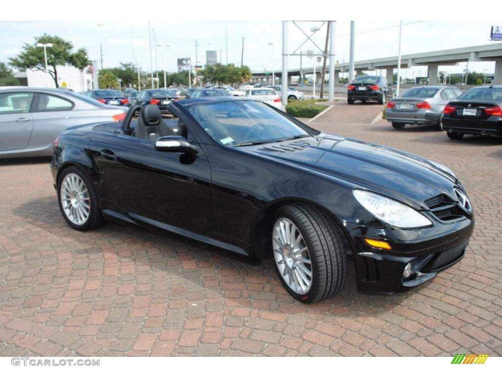 2007 SLK 55 AMG Roadster - Black / Black photo #7