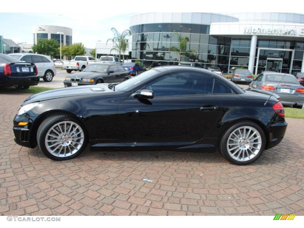 2007 SLK 55 AMG Roadster - Black / Black photo #17