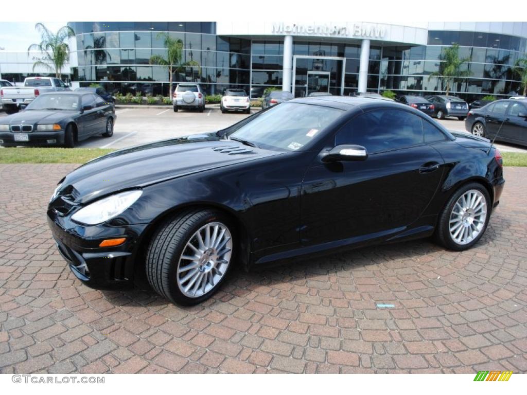 2007 SLK 55 AMG Roadster - Black / Black photo #18