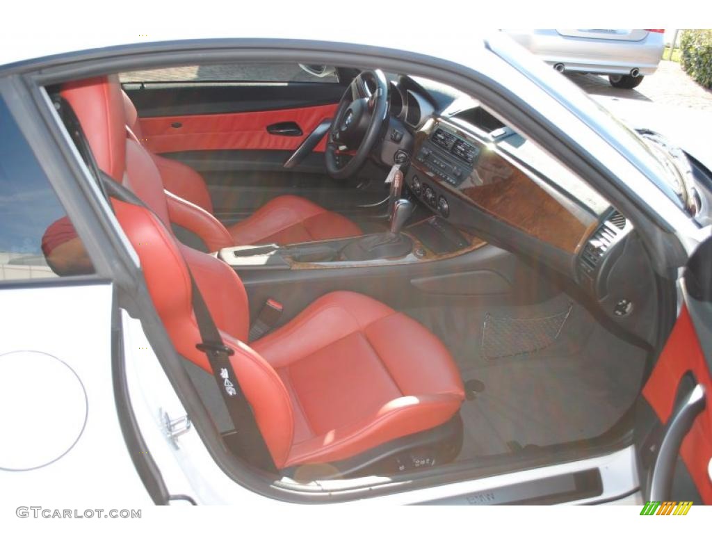 Dream Red Interior 2007 BMW Z4 3.0si Coupe Photo #38382254