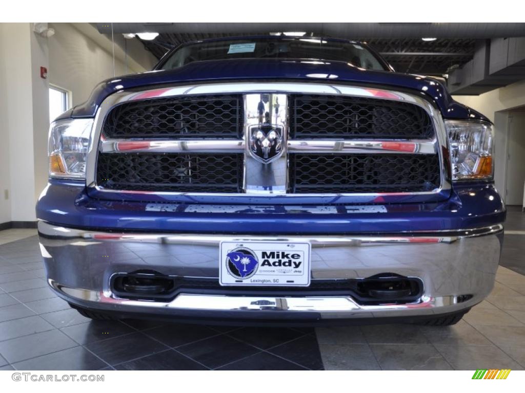 2011 Ram 1500 SLT Quad Cab - Deep Water Blue Pearl / Dark Slate Gray/Medium Graystone photo #3