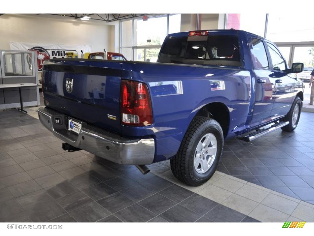 2011 Ram 1500 SLT Quad Cab - Deep Water Blue Pearl / Dark Slate Gray/Medium Graystone photo #5