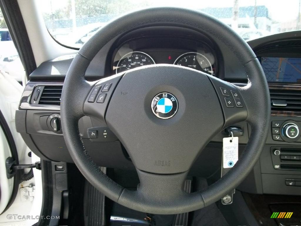 2008 BMW 3 Series 328xi Sedan Black Steering Wheel Photo #38383362