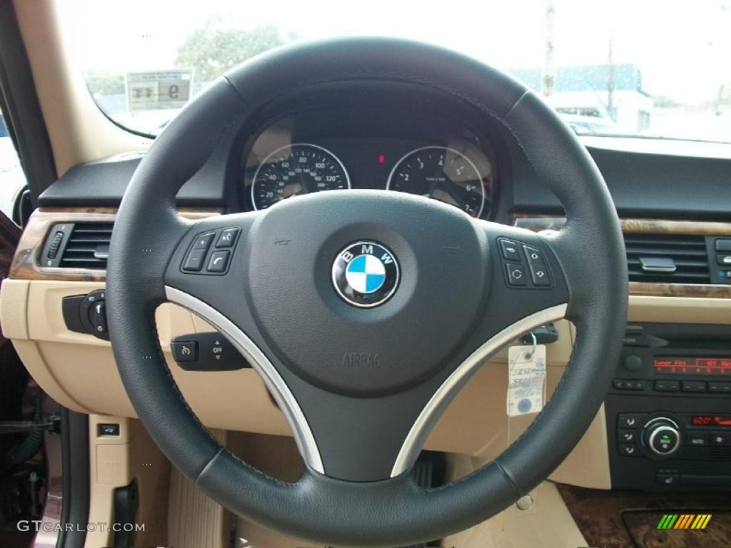 2007 3 Series 328i Sedan - Barrique Red Metallic / Beige photo #14