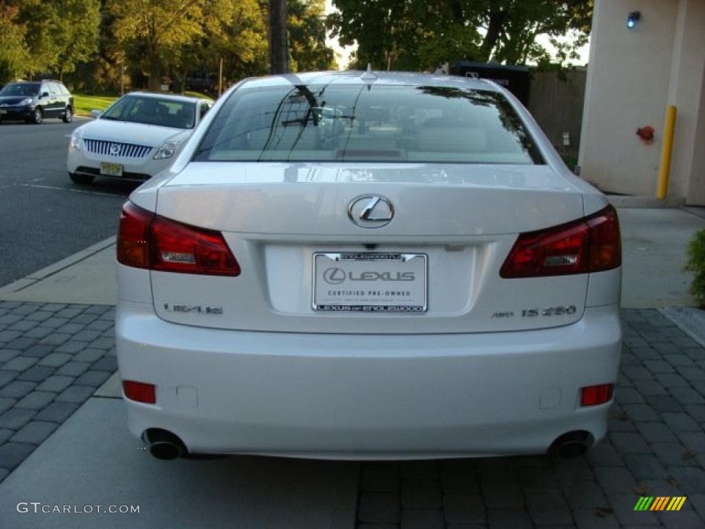 2008 IS 250 AWD - Glacier Frost Pearl / Cashmere Beige photo #5