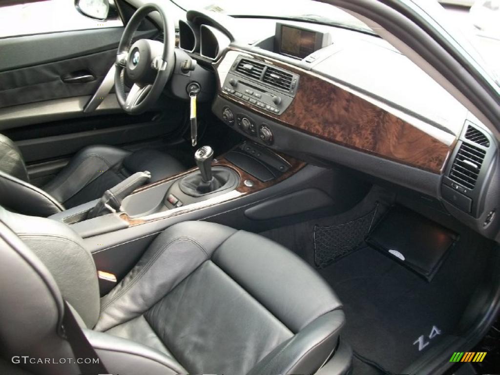 2008 BMW Z4 3.0si Coupe Black Dashboard Photo #38384626