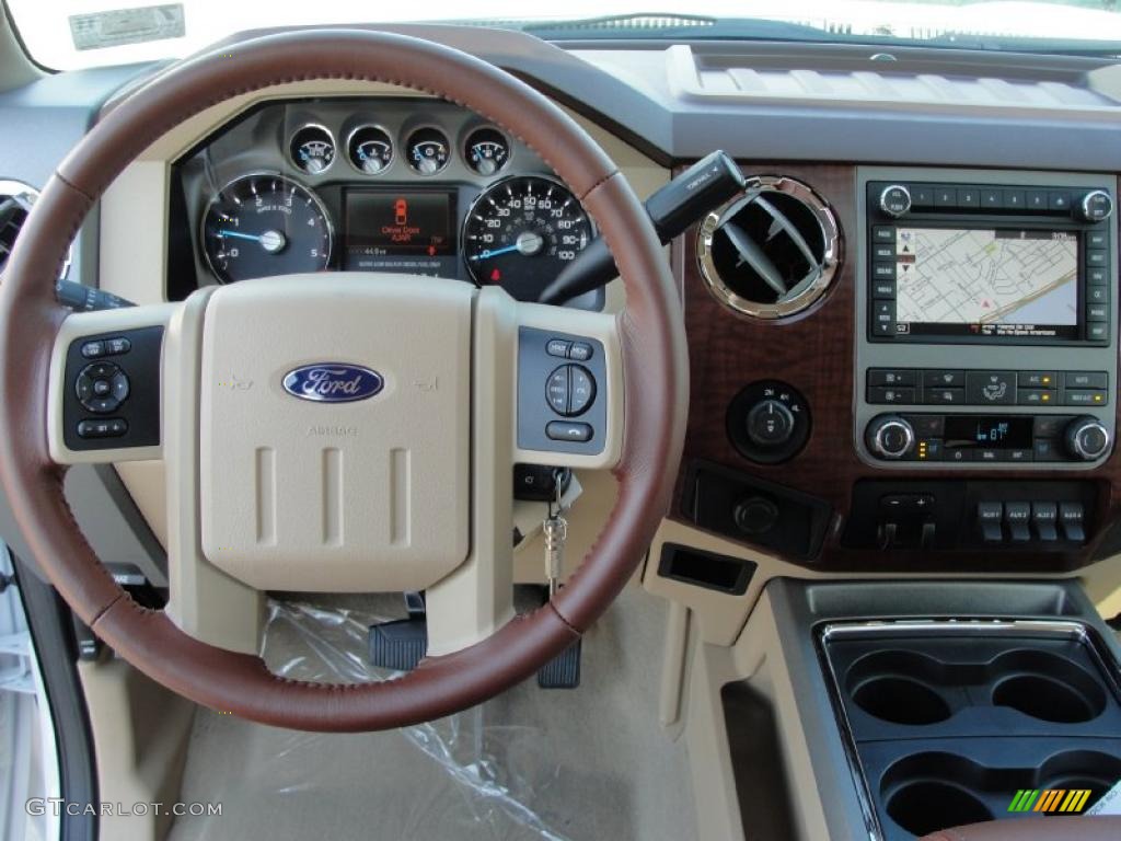 Chaparral Leather Interior 2011 Ford F350 Super Duty King Ranch Crew Cab 4x4 Photo #38385458
