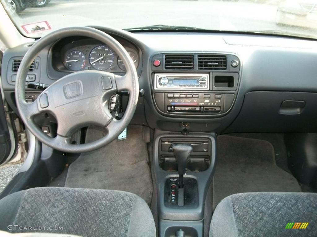 1998 Honda Civic EX Coupe Gray Dashboard Photo #38388211