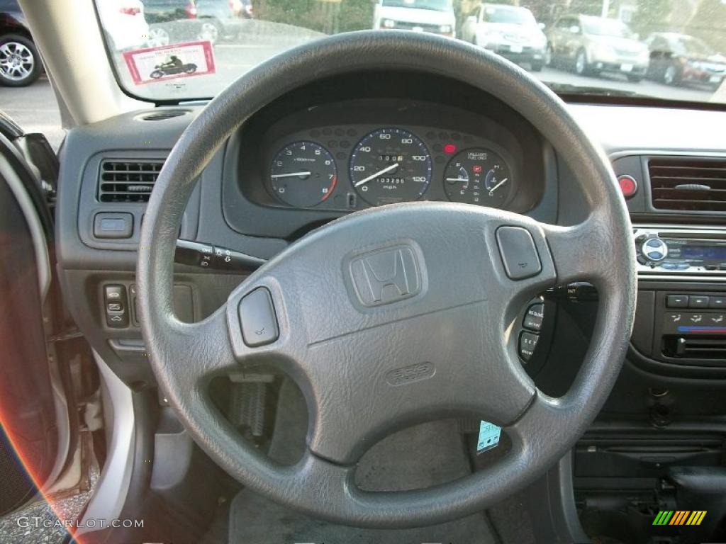 1998 Honda Civic EX Coupe Gray Steering Wheel Photo #38388227
