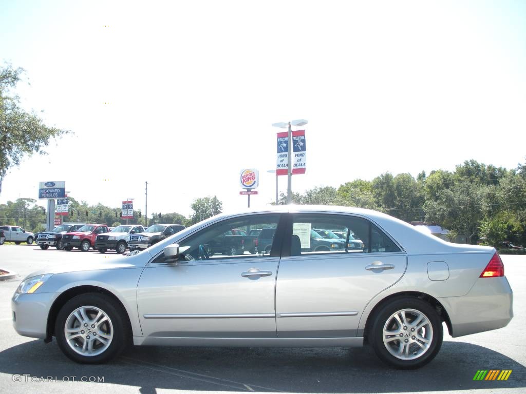 2007 Accord EX-L Sedan - Alabaster Silver Metallic / Gray photo #6