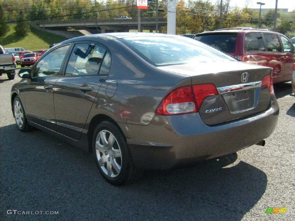 2010 Civic LX Sedan - Urban Titanium Metallic / Beige photo #5