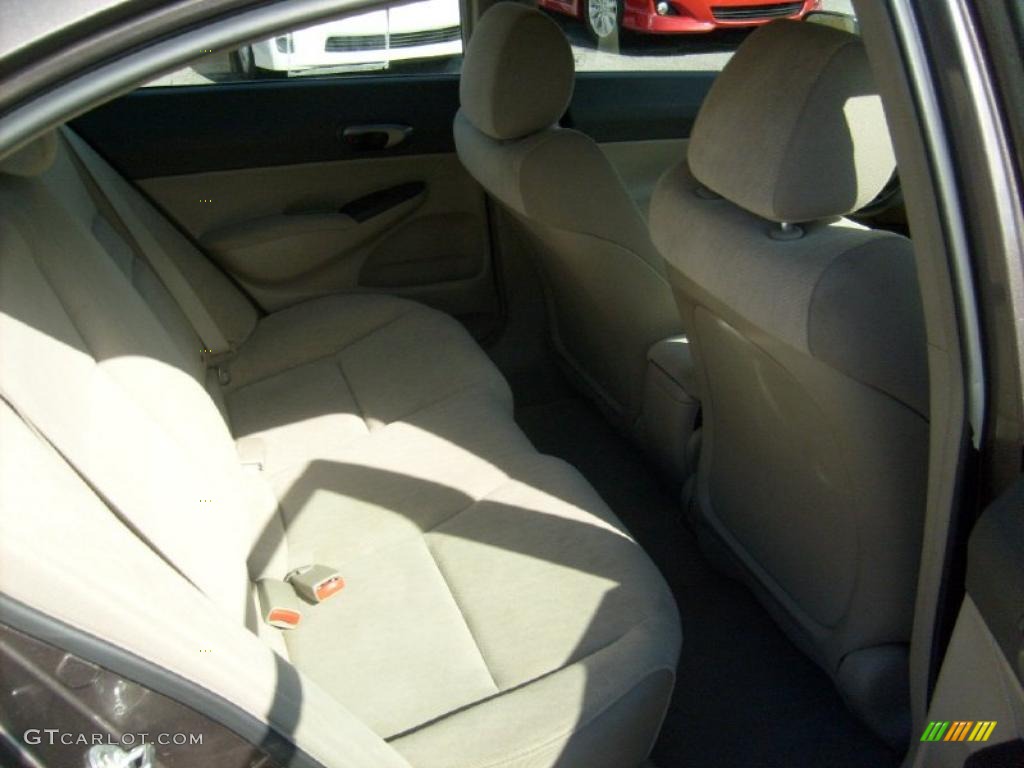 2010 Civic LX Sedan - Urban Titanium Metallic / Beige photo #9