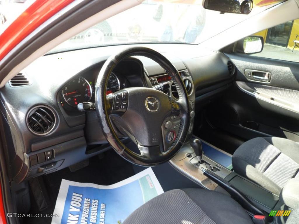 2004 Mazda MAZDA6 i Sport Sedan Black Dashboard Photo #38392840
