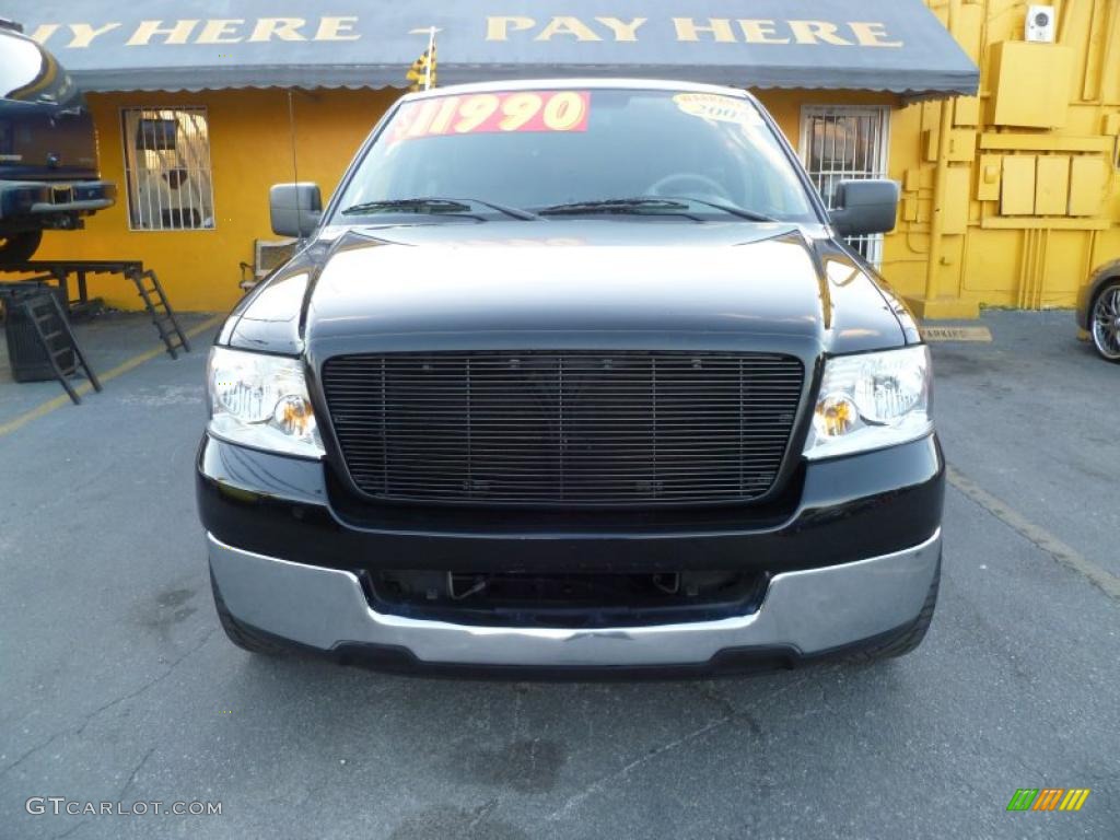 2005 F150 XLT SuperCab - Black / Medium Flint/Dark Flint Grey photo #2