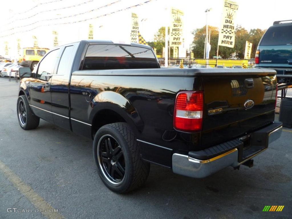 2005 F150 XLT SuperCab - Black / Medium Flint/Dark Flint Grey photo #4