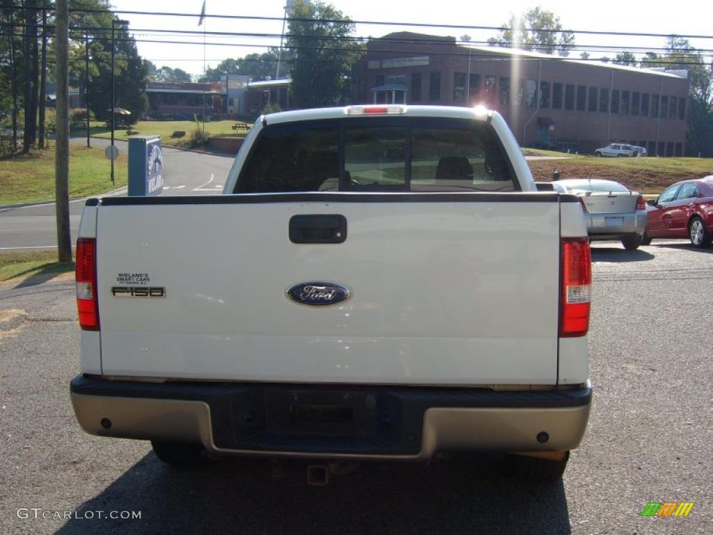 2006 F150 Lariat SuperCrew - Oxford White / Tan photo #4