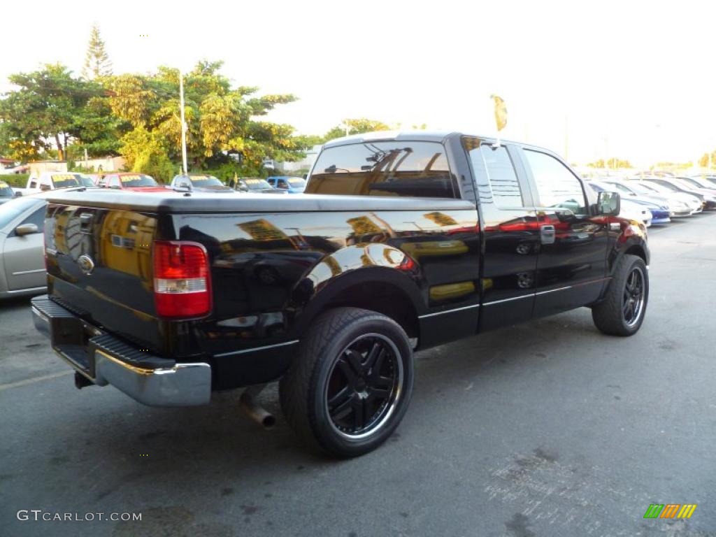 2005 F150 XLT SuperCab - Black / Medium Flint/Dark Flint Grey photo #6