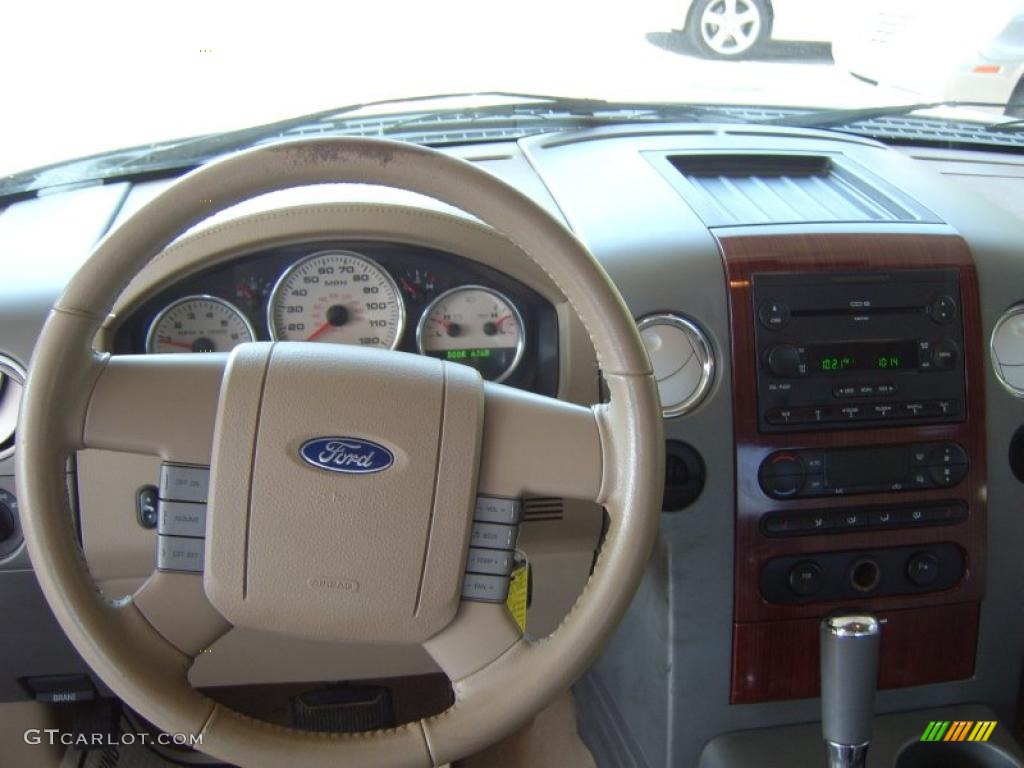 2006 F150 Lariat SuperCrew - Oxford White / Tan photo #11